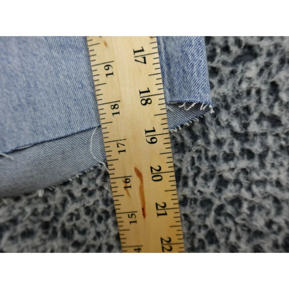 Garage Denim Mom Shorts Womens‎ Size 13 Blue High Rise Raw Hem Light Wash